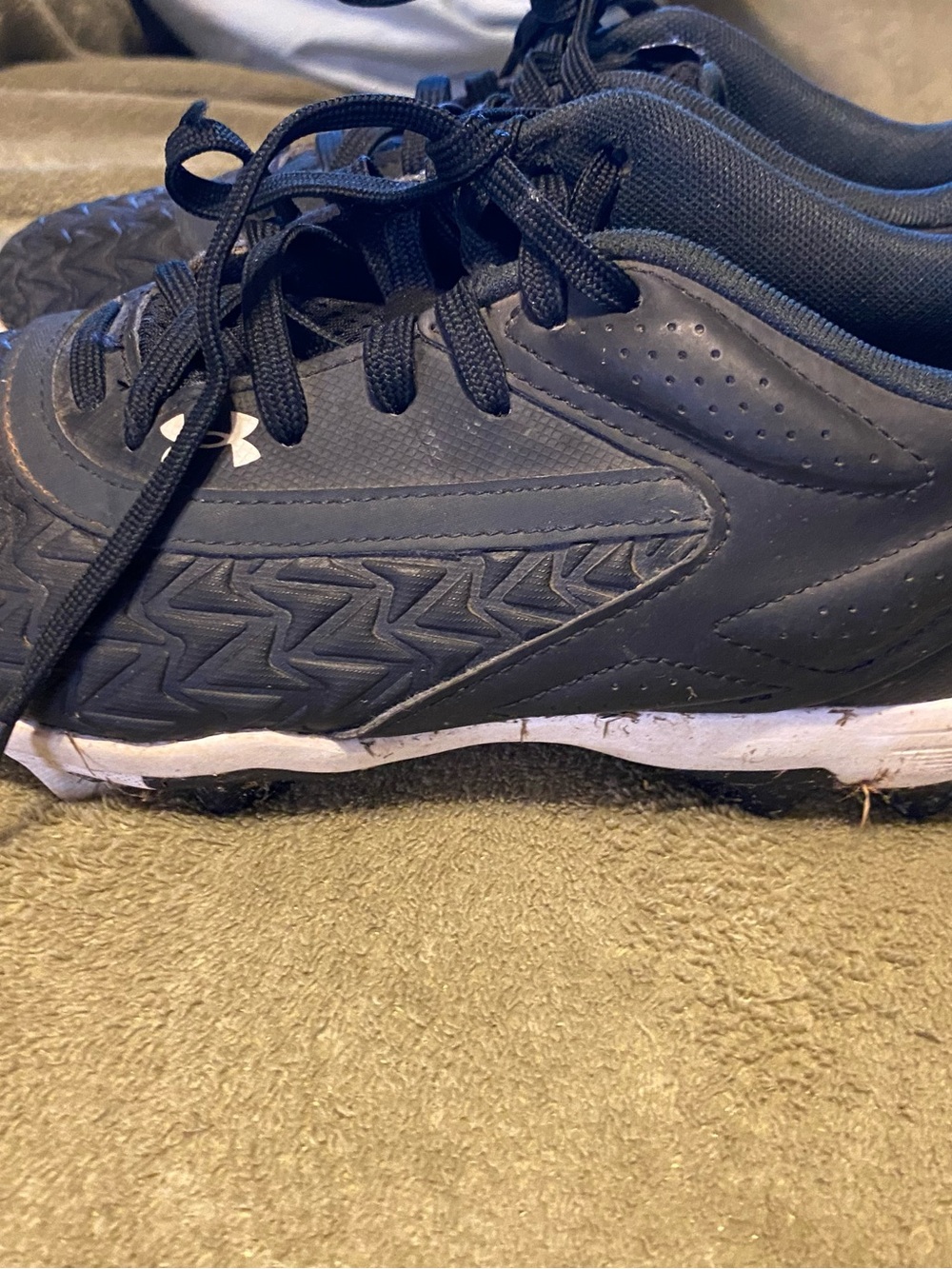 Under Armour Black and White Low-Top Baseball Cleats